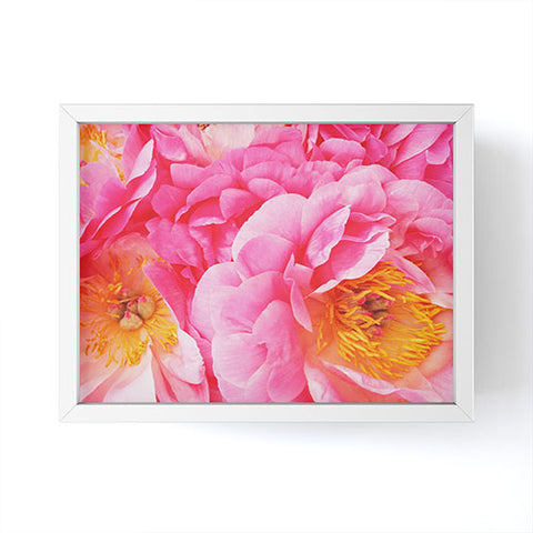 Happee Monkee Hot Pink Peony Framed Mini Art Print