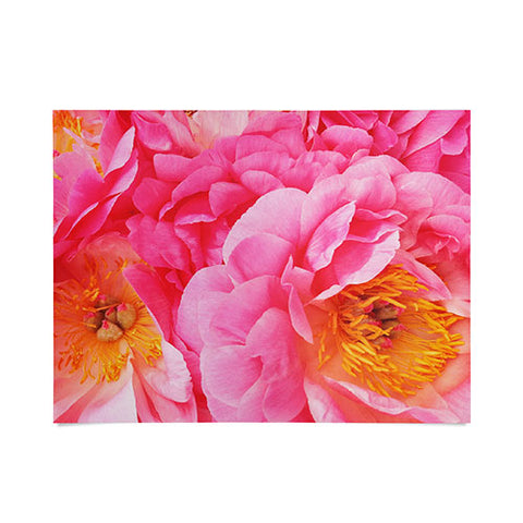 Happee Monkee Hot Pink Peony Poster