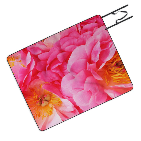 Happee Monkee Hot Pink Peony Picnic Blanket