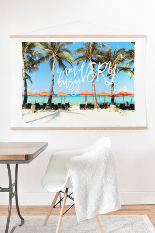 Happee Monkee I Am Very Busy Beach Series Art Print And Hanger