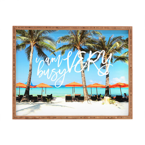 Happee Monkee I Am Very Busy Beach Series Rectangular Tray