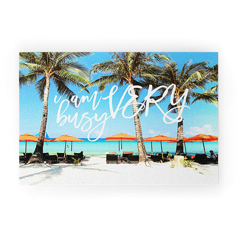 Happee Monkee I Am Very Busy Beach Series Welcome Mat