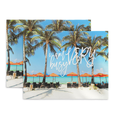 Happee Monkee I Am Very Busy Beach Series Placemat
