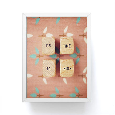 Happee Monkee Its Time To Kiss Framed Mini Art Print