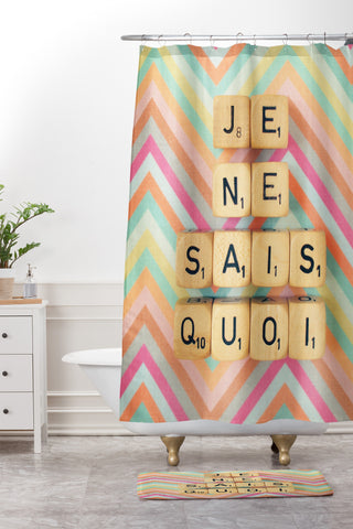 Happee Monkee Je Ne Sais Quoi Shower Curtain And Mat