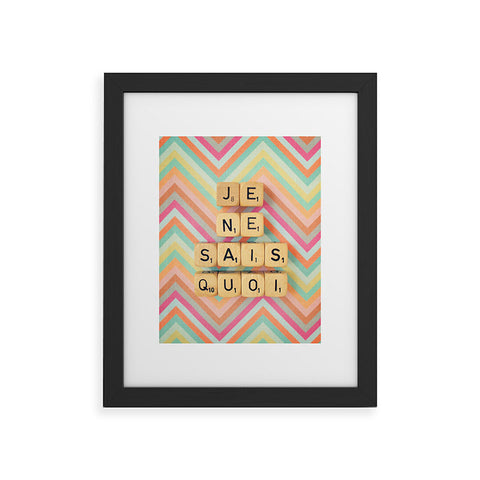 Happee Monkee Je Ne Sais Quoi Framed Art Print