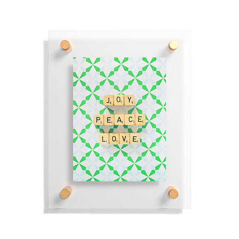 Happee Monkee Joy Peace Love Floating Acrylic Print