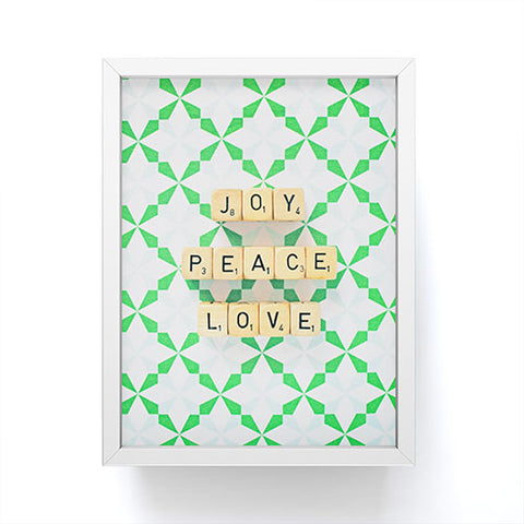Happee Monkee Joy Peace Love Framed Mini Art Print