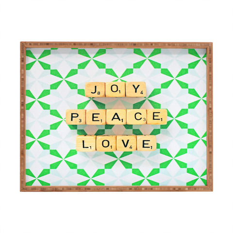 Happee Monkee Joy Peace Love Rectangular Tray