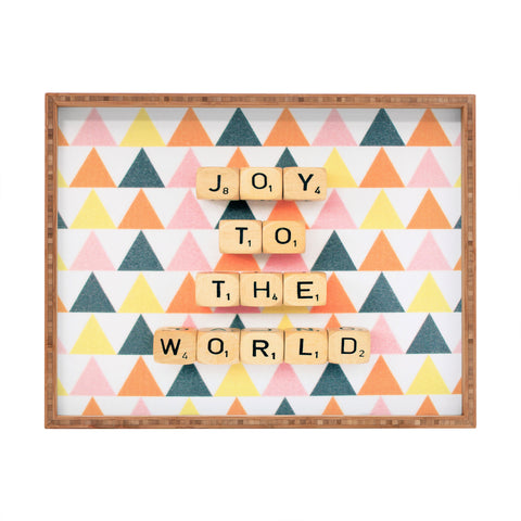 Happee Monkee Joy To The World Rectangular Tray