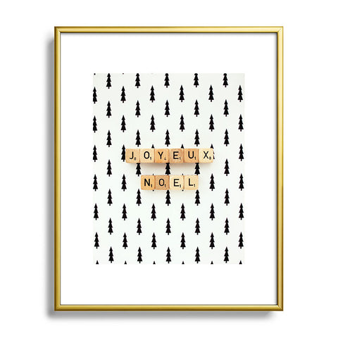 Happee Monkee Joyeux Noel Metal Framed Art Print