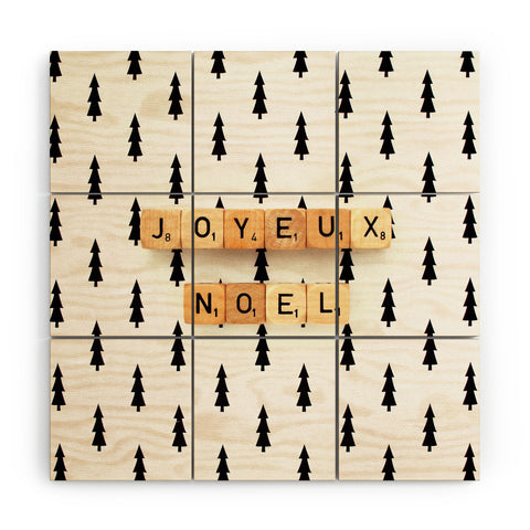 Happee Monkee Joyeux Noel Wood Wall Mural