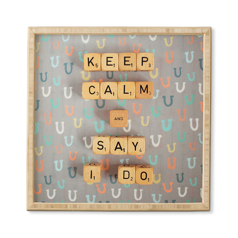 Happee Monkee Keep Calm And Say I Do Framed Wall Art