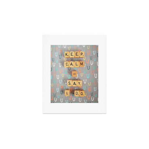 Happee Monkee Keep Calm And Say I Do Art Print