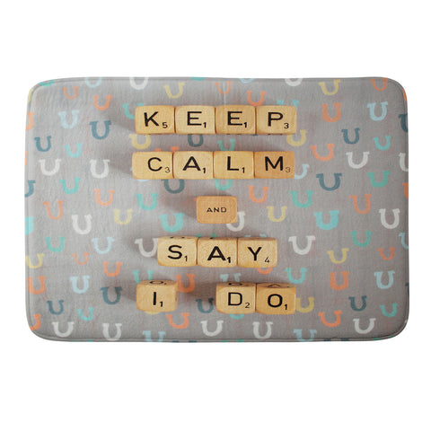 Happee Monkee Keep Calm And Say I Do Memory Foam Bath Mat
