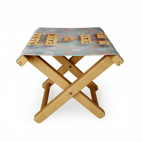Happee Monkee Keep Calm And Say I Do Folding Stool