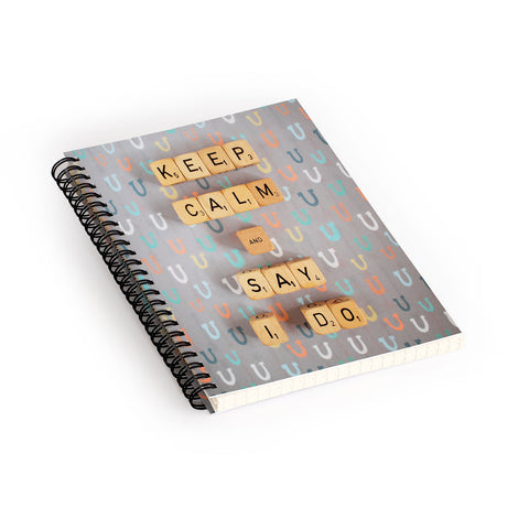 Happee Monkee Keep Calm And Say I Do Spiral Notebook