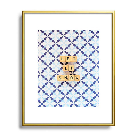 Happee Monkee Let It Snow Metal Framed Art Print