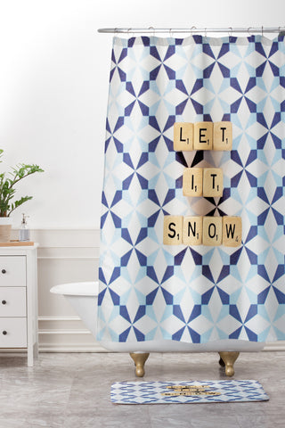 Happee Monkee Let It Snow Shower Curtain And Mat