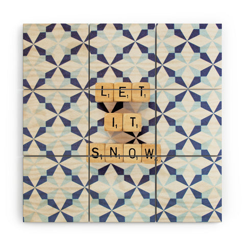 Happee Monkee Let It Snow Wood Wall Mural