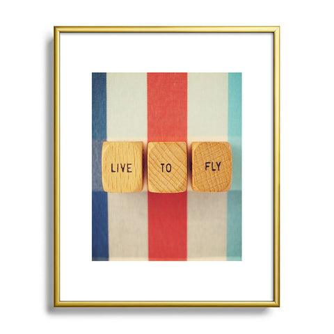 Happee Monkee Live To Fly Metal Framed Art Print