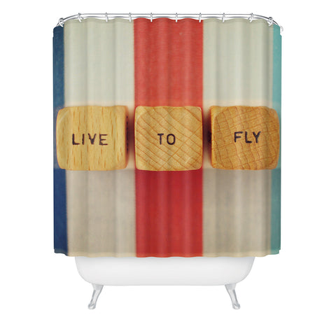 Happee Monkee Live To Fly Shower Curtain