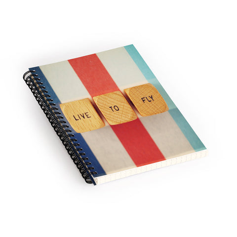 Happee Monkee Live To Fly Spiral Notebook
