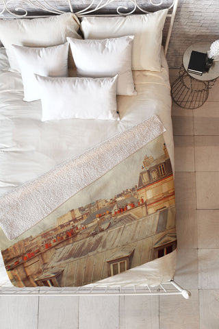 Happee Monkee Living in Paris Fleece Throw Blanket