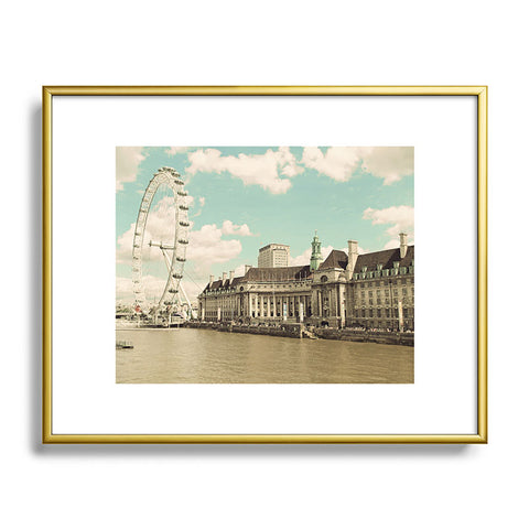 Happee Monkee London Eye Love You Metal Framed Art Print