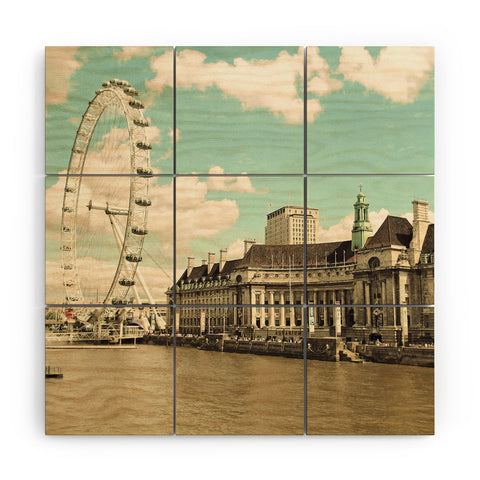 Happee Monkee London Eye Love You Wood Wall Mural