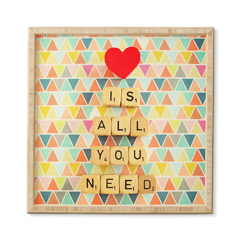 Happee Monkee Love Is All You Need Framed Wall Art