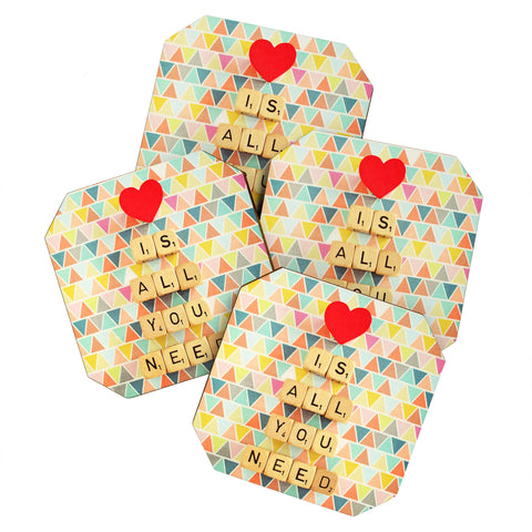 Happee Monkee Love Is All You Need Coaster Set
