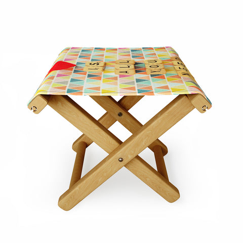 Happee Monkee Love Is All You Need Folding Stool