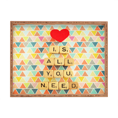 Happee Monkee Love Is All You Need Rectangular Tray