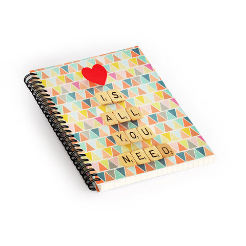 Happee Monkee Love Is All You Need Spiral Notebook