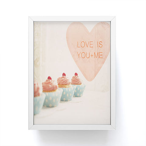 Happee Monkee Love Is You Me Framed Mini Art Print