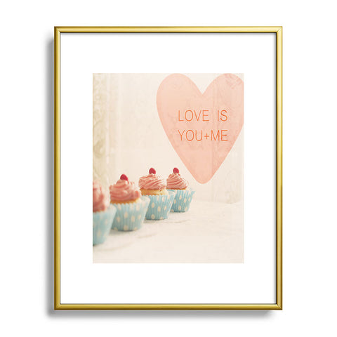 Happee Monkee Love Is You Me Metal Framed Art Print