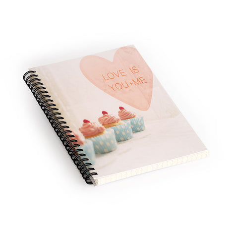 Happee Monkee Love Is You Me Spiral Notebook