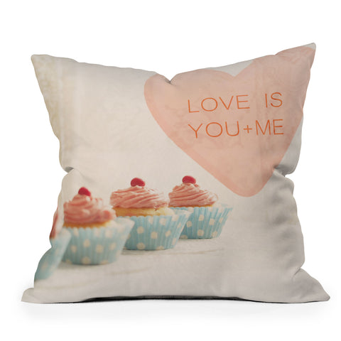 Happee Monkee Love Is You Me Throw Pillow