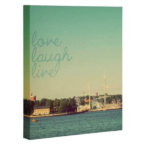 Happee Monkee Love Laugh Live Stockholm Art Canvas