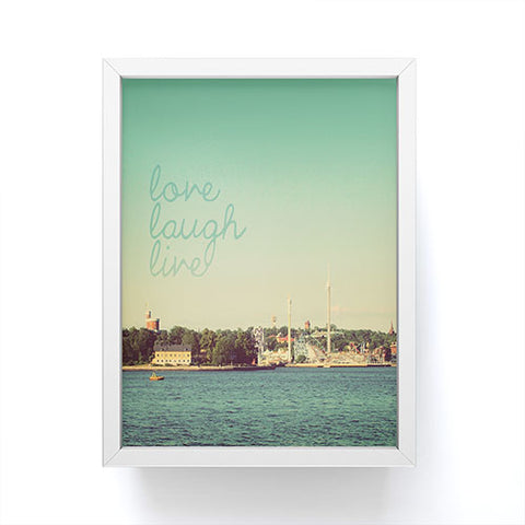 Happee Monkee Love Laugh Live Stockholm Framed Mini Art Print
