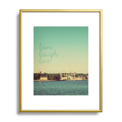 Happee Monkee Love Laugh Live Stockholm Metal Framed Art Print