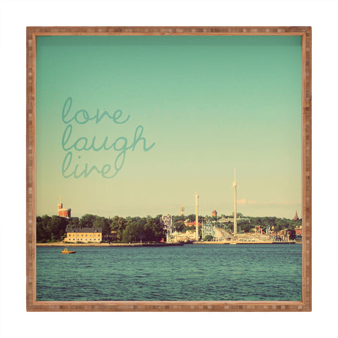 Happee Monkee Love Laugh Live Stockholm Square Tray