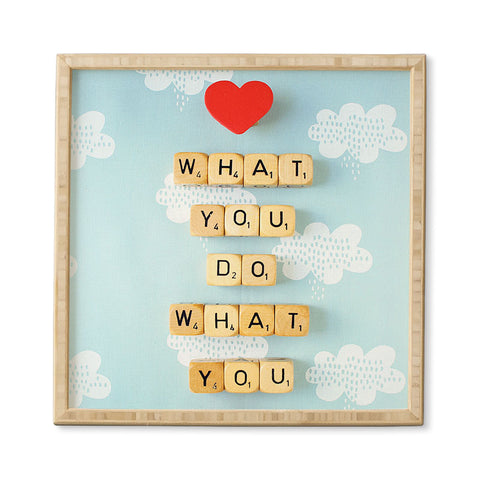 Happee Monkee Love What You Do Framed Wall Art