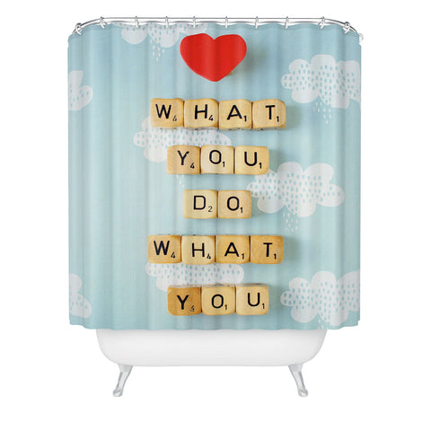 Happee Monkee Love What You Do Shower Curtain