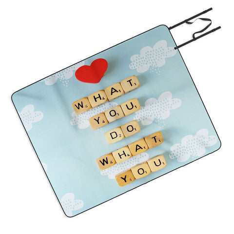 Happee Monkee Love What You Do Picnic Blanket