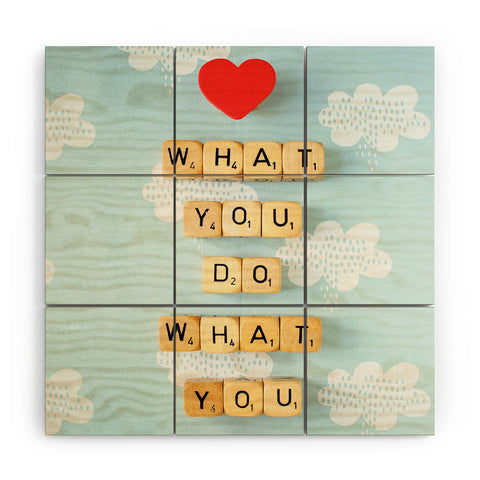 Happee Monkee Love What You Do Wood Wall Mural