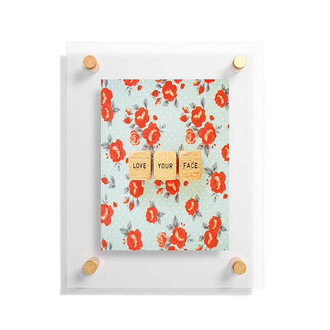 Happee Monkee Love Your Face Floating Acrylic Print