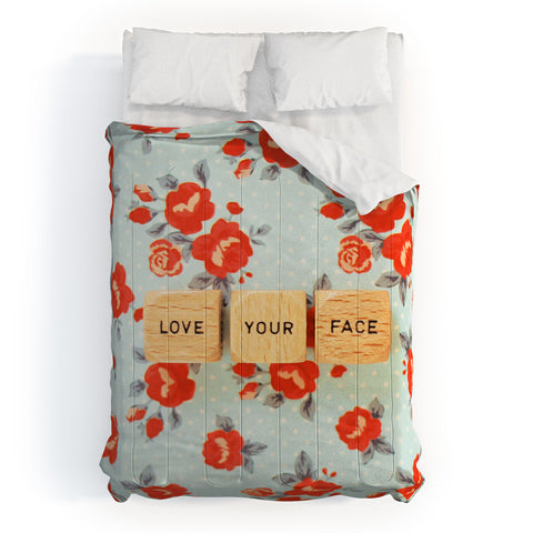 Happee Monkee Love Your Face Comforter