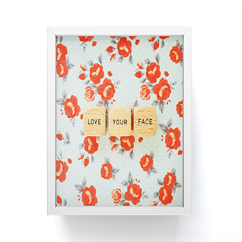 Happee Monkee Love Your Face Framed Mini Art Print